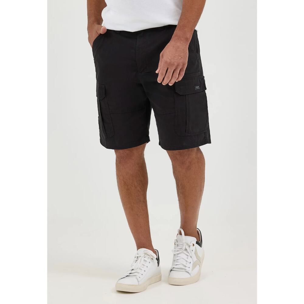 Mens WRANGLER Five Star Relaxed Fit 10" Black Cargo Shorts | Size 46 | NWT